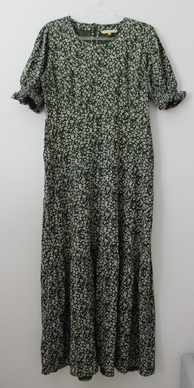 Downeast Womens Floral Dress Green Size L Pre-Owned